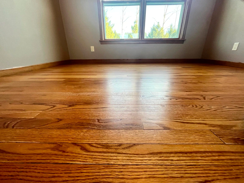 newly installed hardwood floor